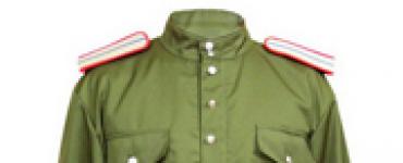 Clothing patterns for Cossack shirts and trousers